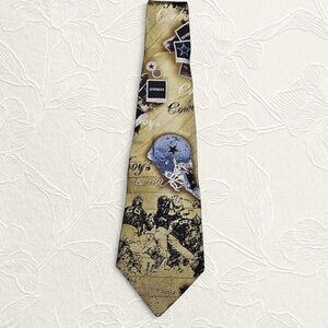 NFL Dallas Cowboys merchandise 100% silk gold tie